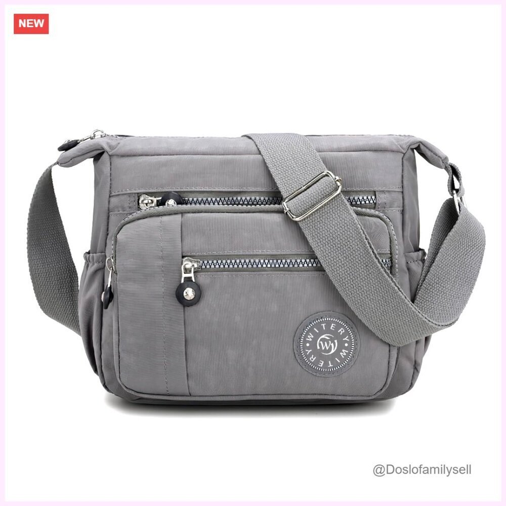 Nylon Waterproof Shoulder Bag Multi-Pocket Lightweight Travel Purse